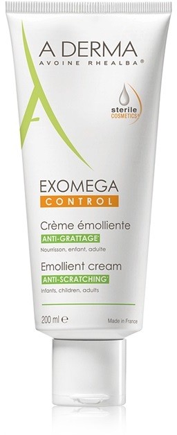 A-Derma Exomega lágyító testápoló krém nagyon száraz, érzékeny és atópiás bőrre  200 ml