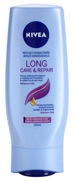 Nivea Long Care & Repair regeneráló kondicionáló a töredezett, károsult hajra  200 ml