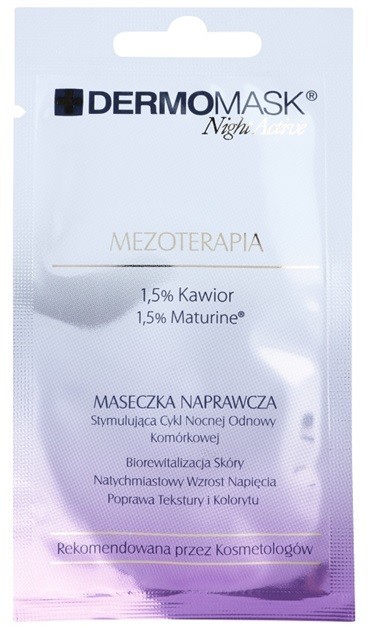 L'biotica DermoMask Night Active Maszk mezoterápiás hatás  12 ml