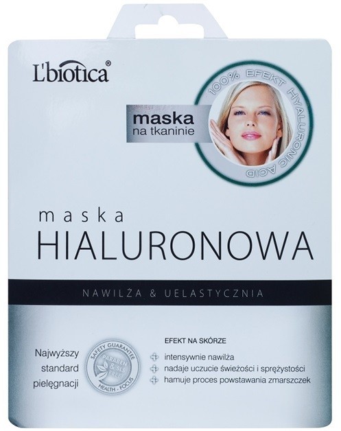 L'biotica Masks Hyaluronic Acid hidratáló és bőrpuhító arcmaszk  23 ml