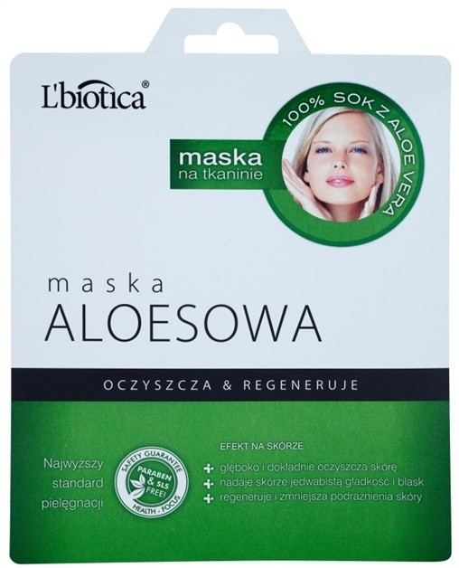 L'biotica Masks Aloe Vera arcmaszk regeneráló hatással  23 ml
