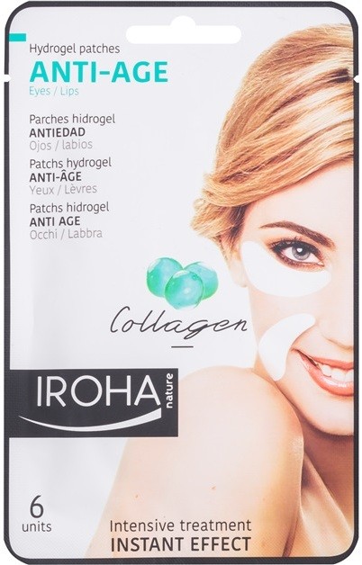 Iroha Anti - Age Collagen ráncellenes maszk szem- és szájkörnyékre 3 x 2 db
