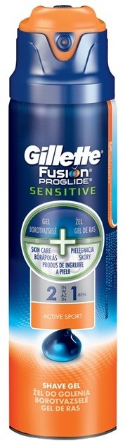 Gillette Fusion Proglide Sensitive borotválkozási gél 2 az 1-ben Active Sport  170 ml