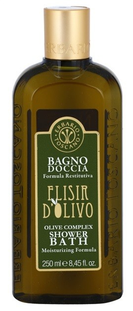 Erbario Toscano Elisir D'Olivo tusoló- és fürdőgél hidratáló hatással  250 ml