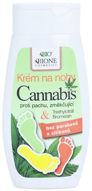 Bione Cosmetics Cannabis bőrpuhító krém lábra  260 ml