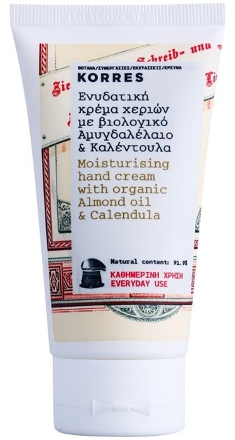 Korres Body Almond Oil & Calendula hidratáló kézkrém mindennapi használatra  75 ml