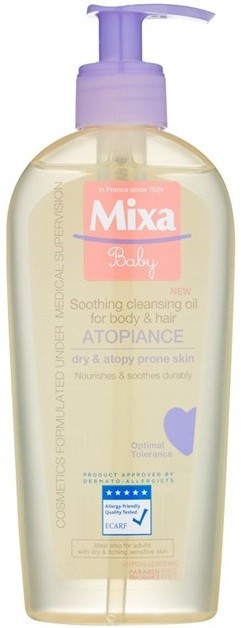 MIXA Atopiance nyugtató és tisztító olaj hajra és az atópiára hajlamos bőrre  250 ml