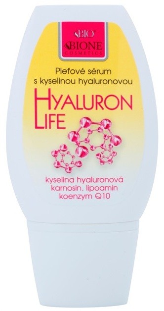 Bione Cosmetics Hyaluron Life hidratáló és tápláló szérum az arcra  40 ml