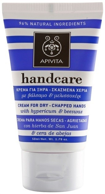 Apivita Hand Care Hypericum & Beeswax kézkrém száraz és repedezett bőrre  50 ml