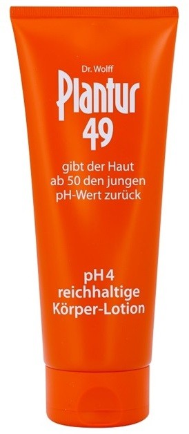 Plantur 49 tápláló és bőrfiatalító testápoló tej pH 4  200 ml