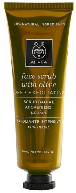 Apivita Express Beauty Olive mélytisztító peeling az arcra  50 ml