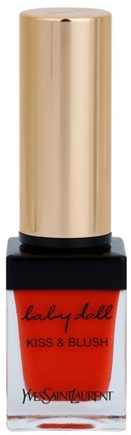 Yves Saint Laurent Baby Doll Kiss & Blush rúzs ajkakra és arcra matt hatással árnyalat 4 Orange Fougueux  10 ml
