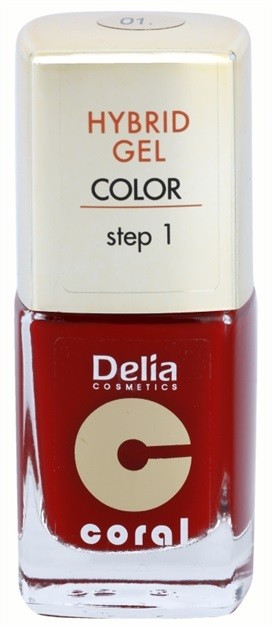 Delia Cosmetics Coral Nail Enamel Hybrid Gel géles körömlakk árnyalat 01  11 ml