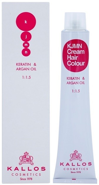 Kallos KJMN hajfesték keratinnal és argán olajjal árnyalat 8.0 Light Blond  100 ml