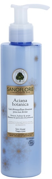 Sanoflore Aciana Botanica tisztító tej hidratáló hatással  200 ml