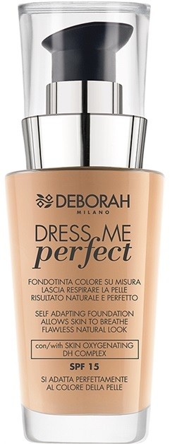 Deborah Milano Dress Me Perfect természetes hatású make-up  SPF 15 árnyalat 00 Ivory 30 ml