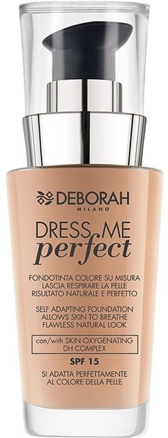 Deborah Milano Dress Me Perfect természetes hatású make-up  SPF 15 árnyalat 01 Fair 30 ml