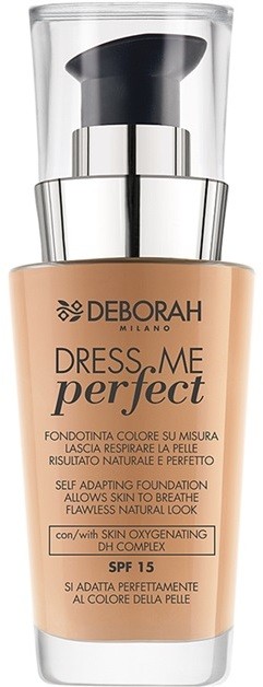 Deborah Milano Dress Me Perfect természetes hatású make-up  SPF 15 árnyalat 03 Sand 30 ml