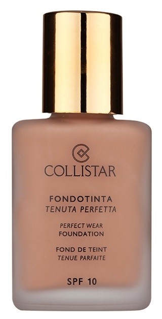 Collistar Foundation Perfect Wear vízálló folyékony make-up SPF 10 árnyalat 3 Natural  30 ml