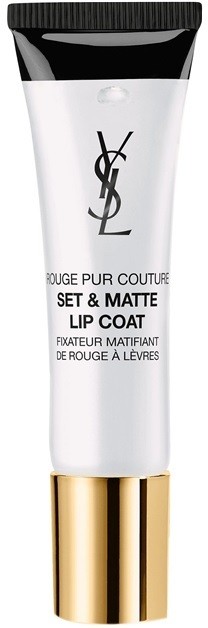 Yves Saint Laurent Rouge Pur Couture Set & Matte Lip Coat rúzs fixáló matt hatással  6,5 ml