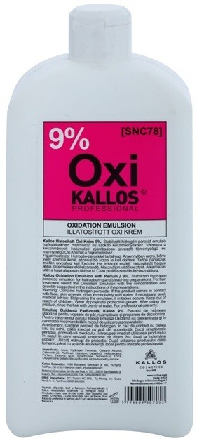 Kallos Oxi peroxid krém 9% professzionális használatra  1000 ml