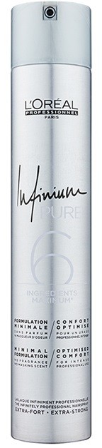 L’Oréal Professionnel Infinium Pure hipoallergén hajlakk extra erős fixáló hatású parfümmentes  500 ml