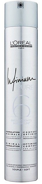 L’Oréal Professionnel Infinium Pure hipoallergén hajlakk könnyű fixálás parfümmentes  500 ml