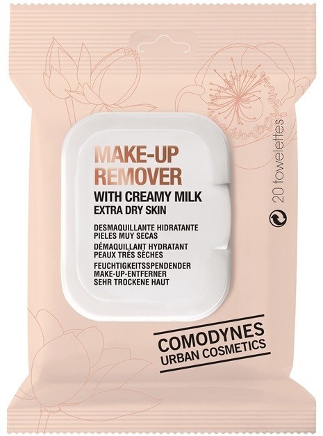 Comodynes Make-up Remover Creamy Milk sminklemosó kendő nagyon száraz bőrre  20 db