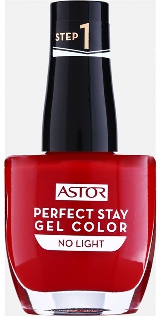 Astor Perfect Stay Gel Color géles körömlakk UV/LED lámpa használata nélkül árnyalat 019 Fashionably Red 12 ml