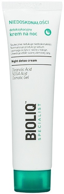 Bioliq Specialist Imperfections detoxikáló éjszakai krém hidratáló hatással  30 ml