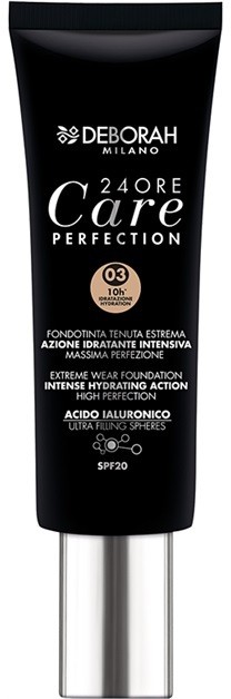 Deborah Milano 24Ore Care Perfection hosszan tartó make-up SPF 20 árnyalat 03 Sand 30 ml