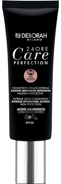 Deborah Milano 24Ore Care Perfection hosszan tartó make-up SPF 20 árnyalat 04 Apricot 30 ml