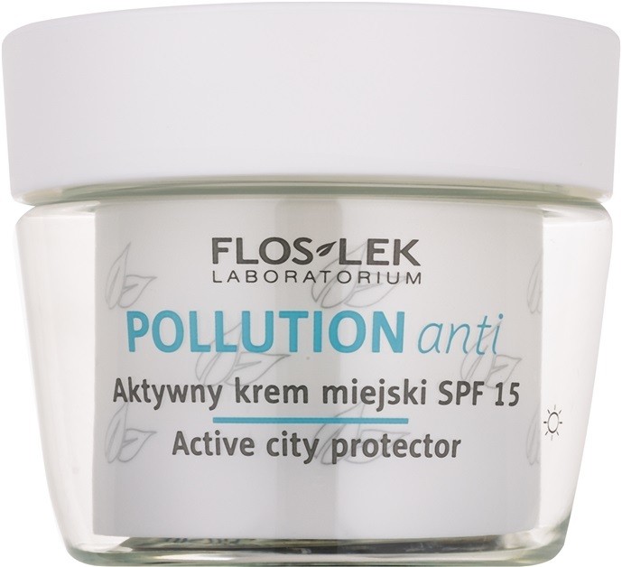 FlosLek Laboratorium Pollution Anti aktív nappali krém SPF 15  50 ml