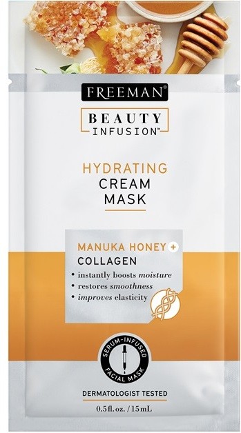 Freeman Beauty Infusion Manuka Honey + Collagen hidratáló krémes maszk normál és száraz bőrre  15 ml