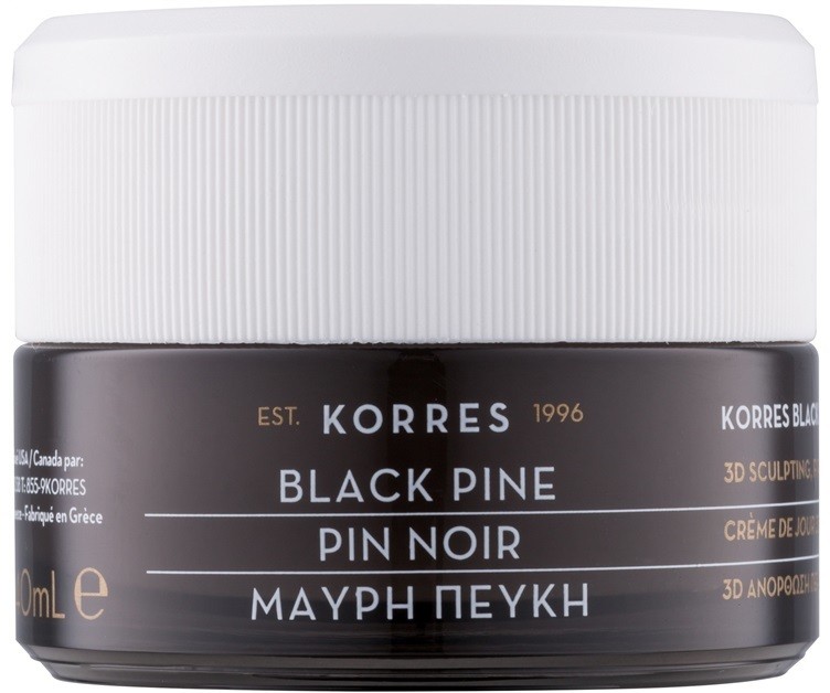 Korres Face Black Pine feszesítő és liftinges nappali krém száraz és nagyon száraz bőrre  40 ml