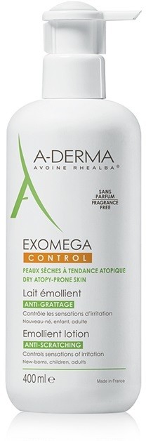 A-Derma Exomega hidratáló testápoló tej nagyon száraz, érzékeny és atópiás bőrre  400 ml