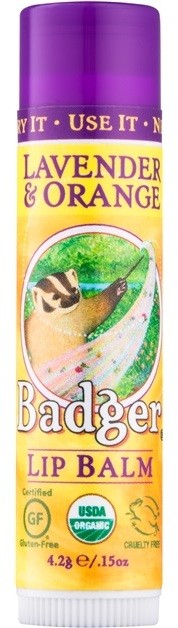 Badger Classic Lavender & Orange ajakbalzsam  4,2 g