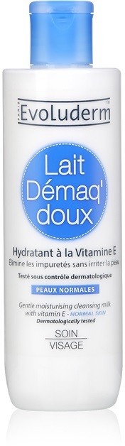 Evoluderm Moisturising* gyengéd sminklemosó tej E-vitaminnal  250 ml