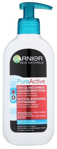 Garnier Pure Active tisztító gél a fekete pontok ellen  200 ml