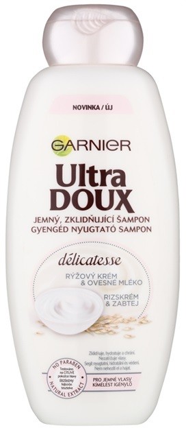Garnier Ultra Doux nyugtató sampon a finom hajért  400 ml