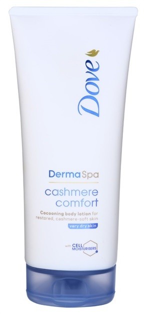 Dove DermaSpa Cashmere Comfort megújító testápoló krém a finom és sima bőrért  200 ml