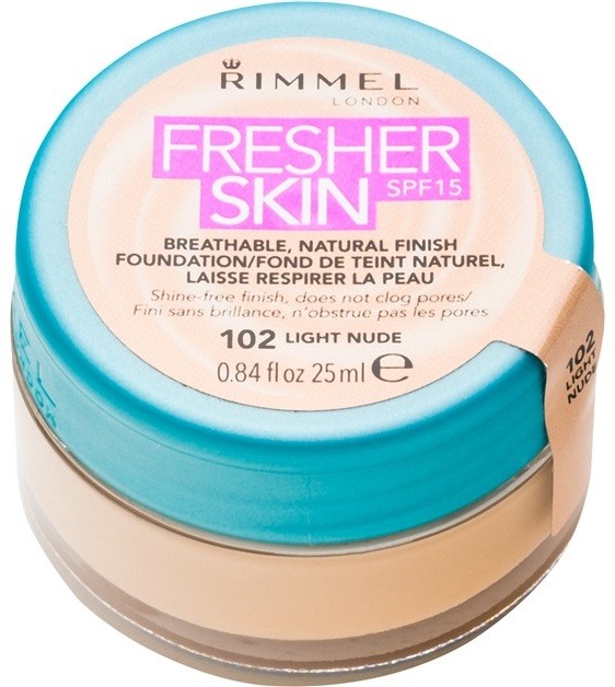 Rimmel Fresher Skin ultra könnyű make-up SPF 15 árnyalat 102 Light Nude 25 ml