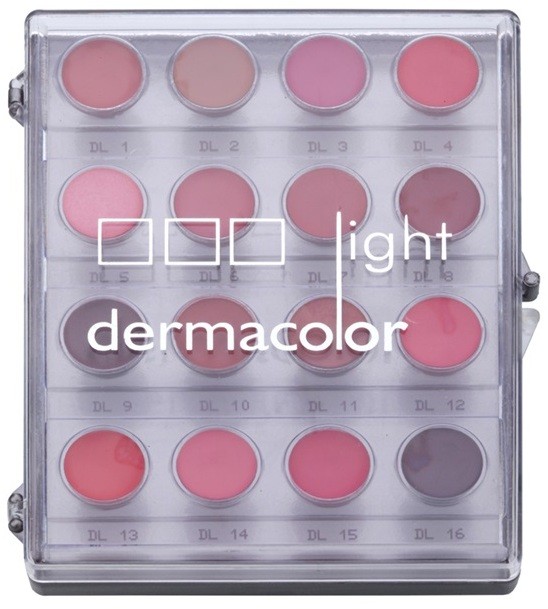 Kryolan Dermacolor Light paletta 16 árnyalatú rúzs  11 g