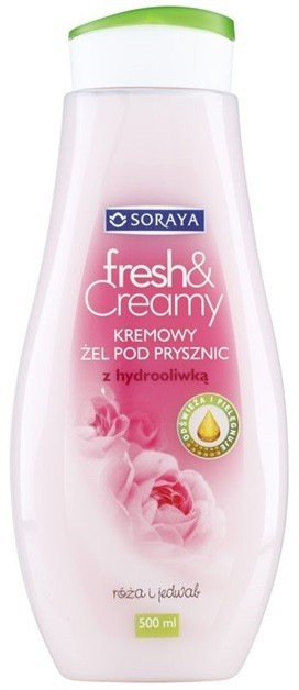 Soraya Fresh & Creamy krémes tusoló gél tápláló hatással rózsa és selyem  500 ml