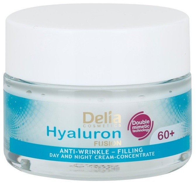 Delia Cosmetics Hyaluron Fusion 60+ a bőr sűrűségét megújító ránc elleni krém  50 ml