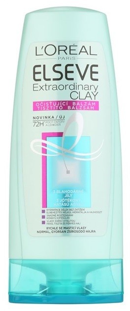 L’Oréal Paris Elseve Extraordinary Clay tisztító balzsam a gyorsan zsírosodó hajra  200 ml