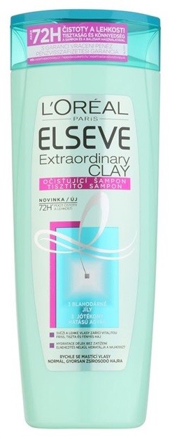 L’Oréal Paris Elseve Extraordinary Clay tisztító sampon a gyorsan zsírosodó hajra  400 ml