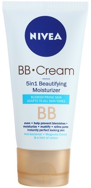 Nivea Skin Care BB krém a problémás bőrre árnyalat Light  50 ml