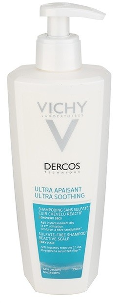 Vichy Dercos Ultra Soothing ultra nyugtató sampon száraz hajra és érzékeny fejbőrre  390 ml