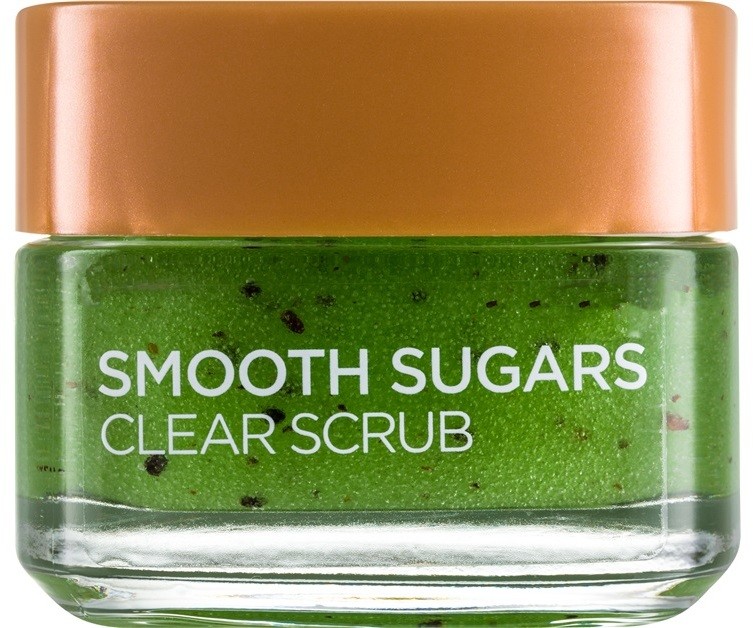 L’Oréal Paris Smooth Sugars Scrub tisztító peeling a fekete pontok ellen  50 ml